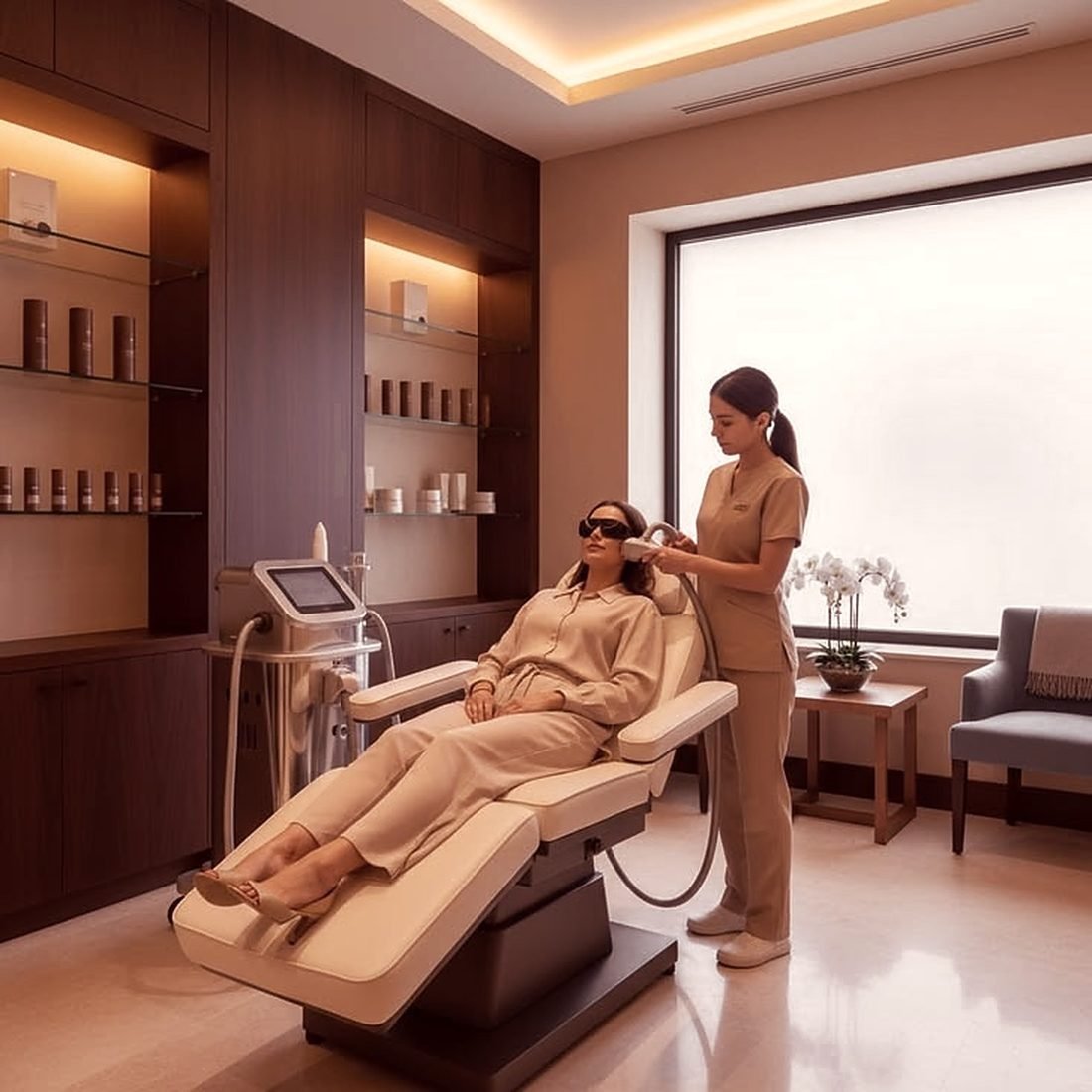Modern private medical practice reception